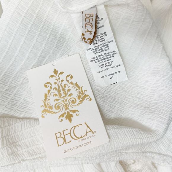 Becca Swim Ponza Smocked Dress - Size Large - Picture 5 of 5